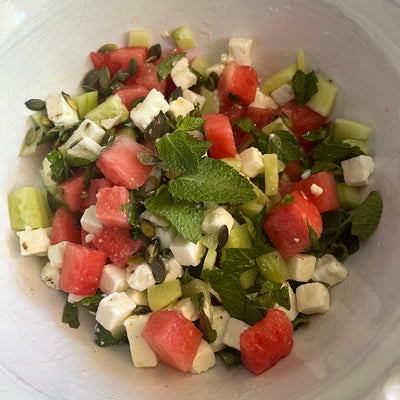 Fresh watermelon salad