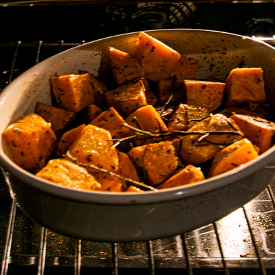 Sweet potatoes in the oven
