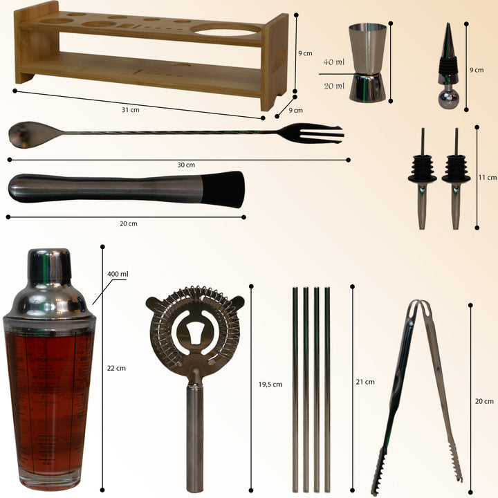 Luxe Cocktailset met houder