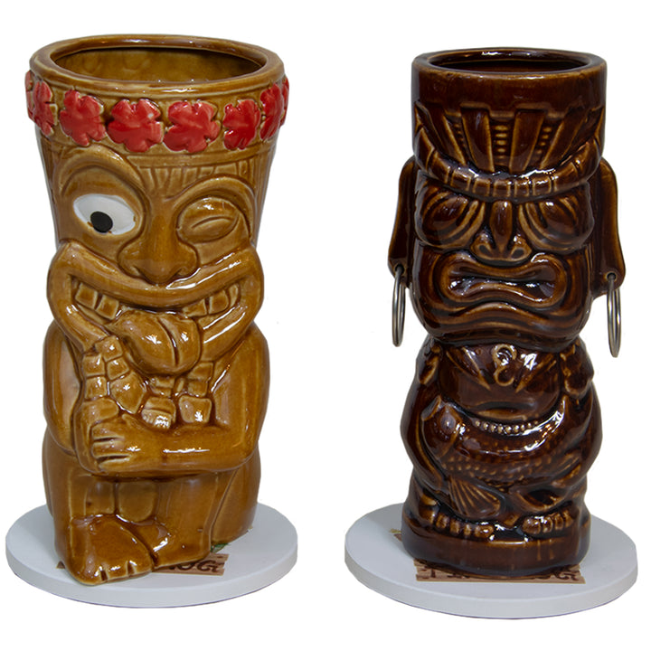 Tiki Cocktail glazen in Keramiek set 3