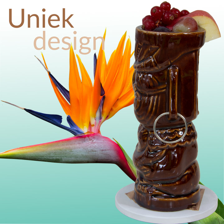 Tiki Cocktail glazen in Keramiek set 3